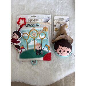 HARRY POTTER Baby Set of 2 Crinkle Teether blanky toy &  Mirror Toy NEW!